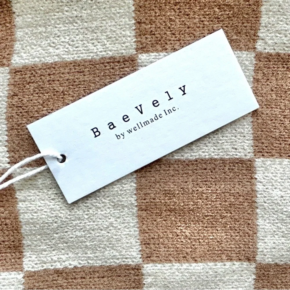 🍒NWT Women’s Sweater Tank Top. Tan & White. Size: Large - Picture 3 of 7